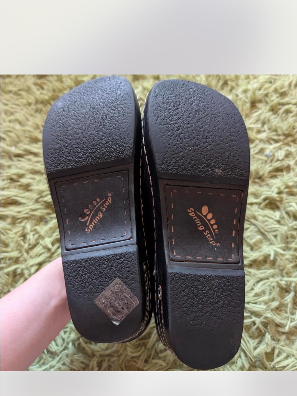 Spring Step Black Floral Embroidered Slip-Ons - Picture 3 of 4